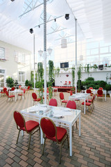 Interior of a modern restaurant
