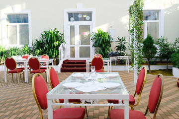 Interior of a modern restaurant