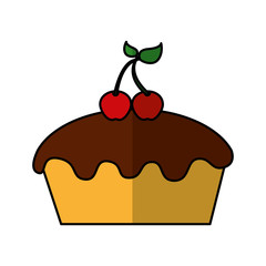 delicious sweet cake icon vector illustration design