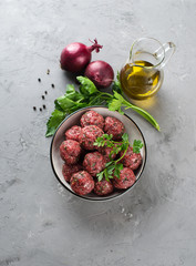 Raw meatballs