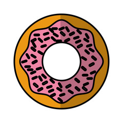 delicious sweet donut icon vector illustration design