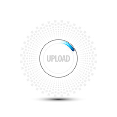 Halftone Upload Web preloader. Progress indicator Bar. Vector Illustration. Download Upload Update Progress Bar.