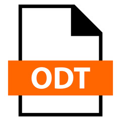Obraz premium File Name Extension ODT Type