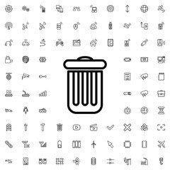 trash bin icon vector