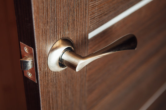 door handle, closeup view
