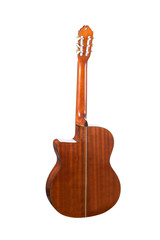 Acoustic guitar. Back view