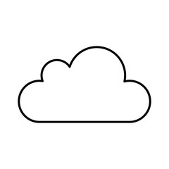 cloud silhouette isolated icon vector illustration design
