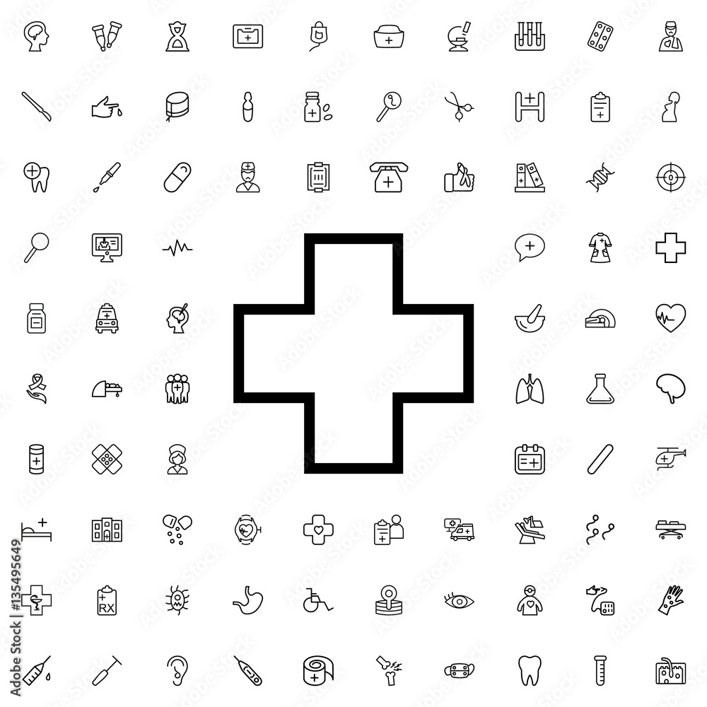 Canvas Prints medical cross icon illustration