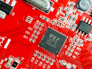 Dettaglio di circuiti elettronici