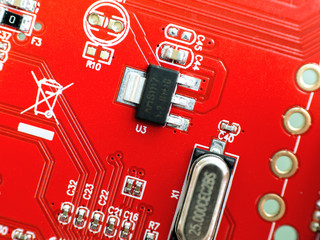 Dettaglio di circuiti elettronici