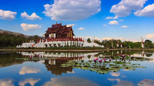 Ho Kham Luang Temple Of Chiangmai, Thailand (zoom in)