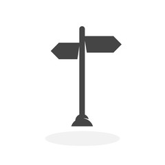 Signpost Icon. Vector logo on white background
