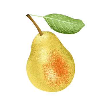 Illustration of colorful pear