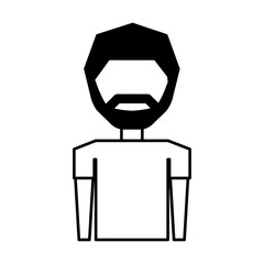 young man avatar character vector illustration design