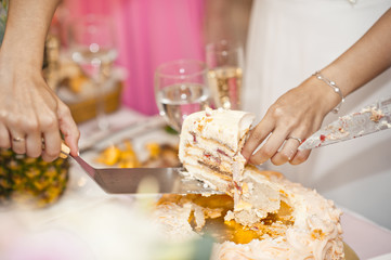 A piece of cake on the tray 7419.