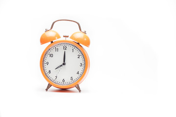 orange analog clock 