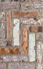 old vintage red brick wall
