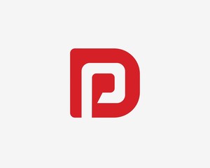 Letter P icon alphabet symbol. Letter PD logo icon design vector sign. 