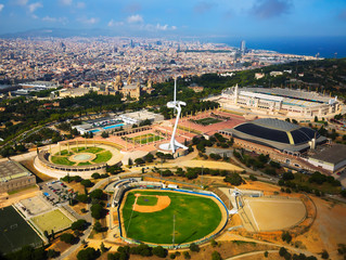 Obraz premium Aerial view of Sports Complex in Barcelona