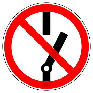 srr97 SignRoundRed - german - Verbotszeichen: Elektrizit&auml;t - Schalten verboten / Nicht schalten - english - prohibition sign / electricity - do not switch / men at work - xxl g4991
