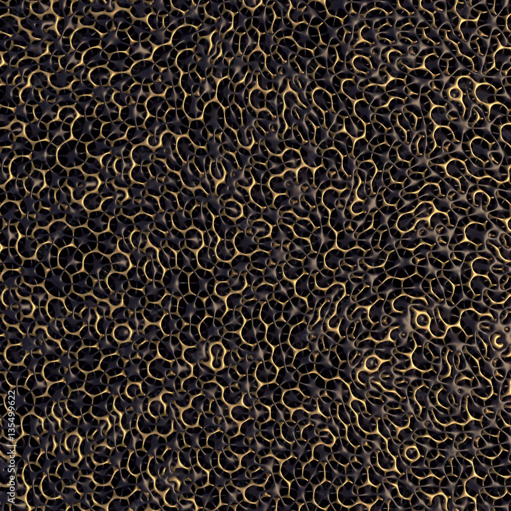 Aufkleber abstract geometry gold pattern background. 3d rendering