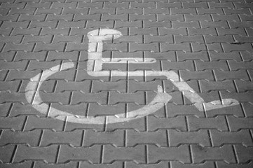 parking dla niepełnosprawnych - obrazy, fototapety, plakaty