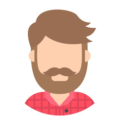 Icon avatar hipster man with beard
