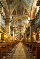 Cathedral Basilica of Assumption of Blessed Virgin Mary in Kielce. Poland - obrazy, fototapety, plakaty
