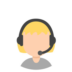 Icon avatar support girl