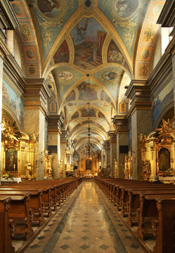 Cathedral Basilica of Assumption of Blessed Virgin Mary in Kielce. Poland
