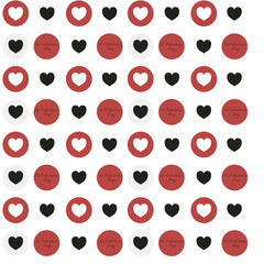 St. Valentine pattern with hearts