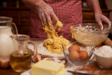 senior woman in home kitchen
