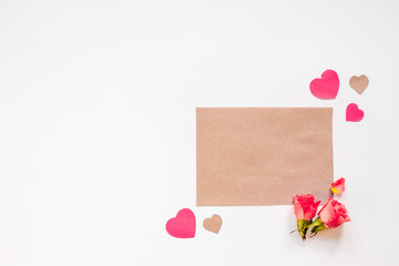 concept of Valentine's Day with heart background mock up