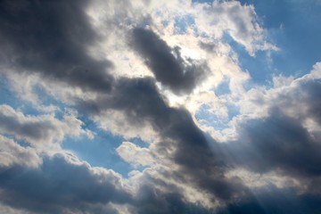 Obraz premium White and Dark Clouds.