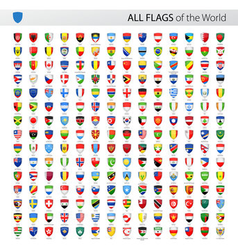 All World Shield Vector Flags - Collection