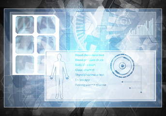 Medicine user interface, 3D rendering