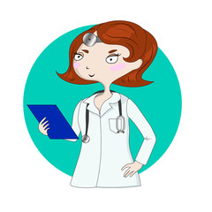 Young pretty female doctor