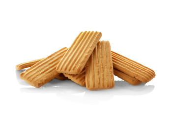 Baby cookies on white background