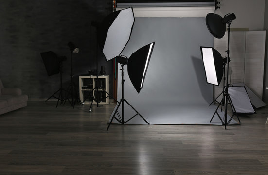 Photo studio with lightning equipment