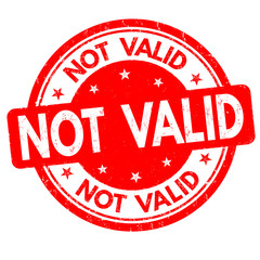 Not valid sign or stamp