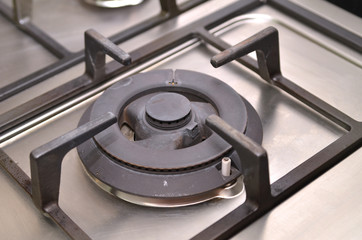 Close up image of the gas stove