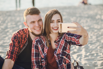 Obraz premium loving couple on a walk