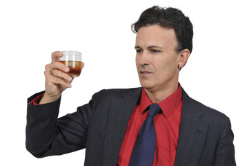 Business man with a cocktail