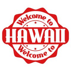 Welcome to Hawaii sign or stamp