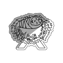 Christmas manger concept icon vector illustration graphic design