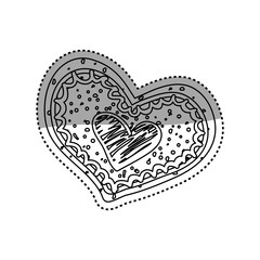 Heart romanticism symbol icon vector illustration graphic design