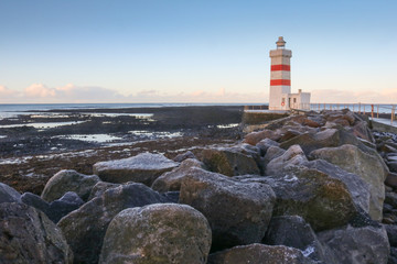 Old lighthouse, Gardskagi, Reykjanes, Iceland
