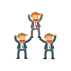 Successful businessman cartoon icon vector illustration graphic design
