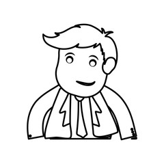 Successful businessman cartoon icon vector illustration graphic design