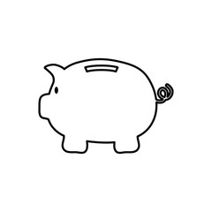 Piggy money savings icon vector illustration graphic design